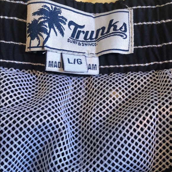 MENS MARINE NAVY BLUE SWIM TRUNKS - Picture 2 of 4